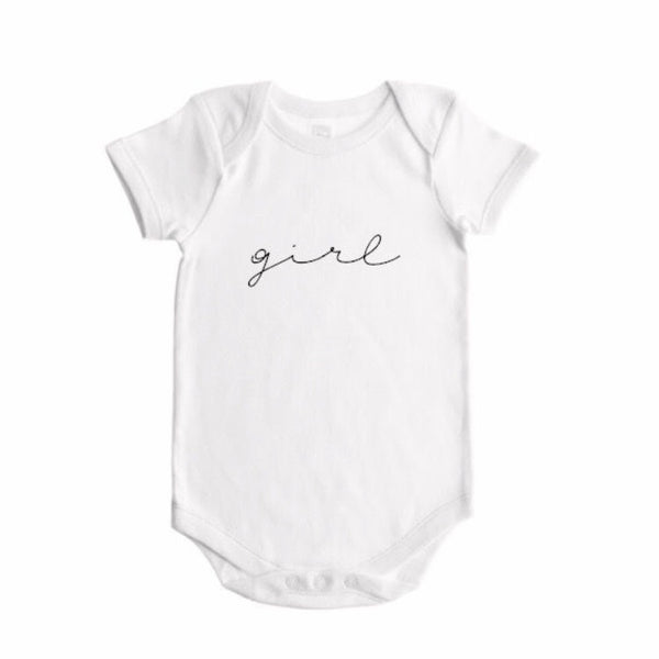 Girl Gender Reveal (script font)- BODYSUIT -Wholesale - Dotboxed